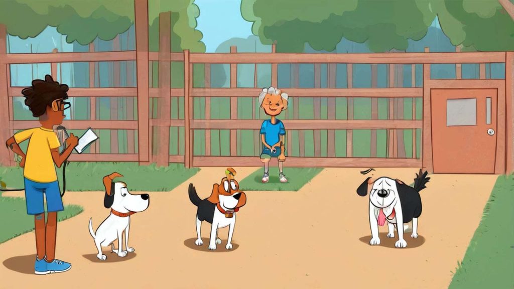 2d cartoon on Doggie Day Camp