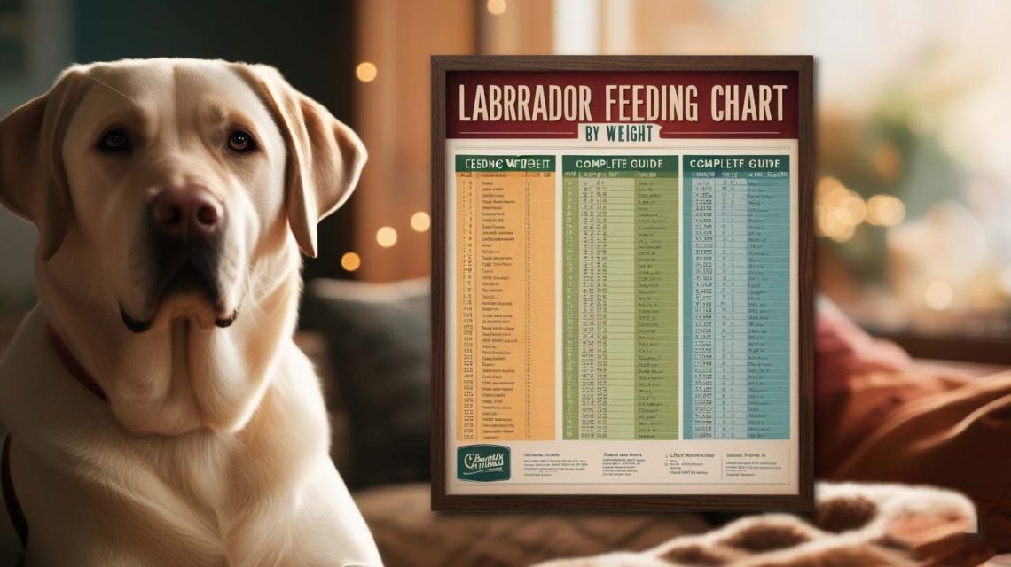 labrador feeding chart by weight