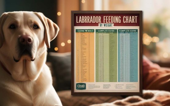 labrador feeding chart by weight