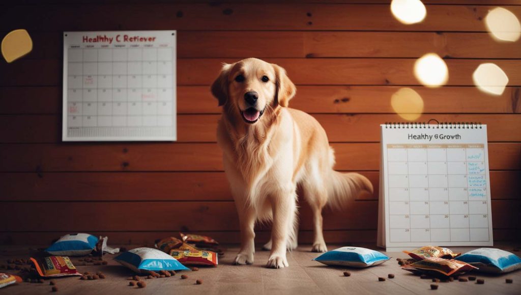 golden retriever food schedule