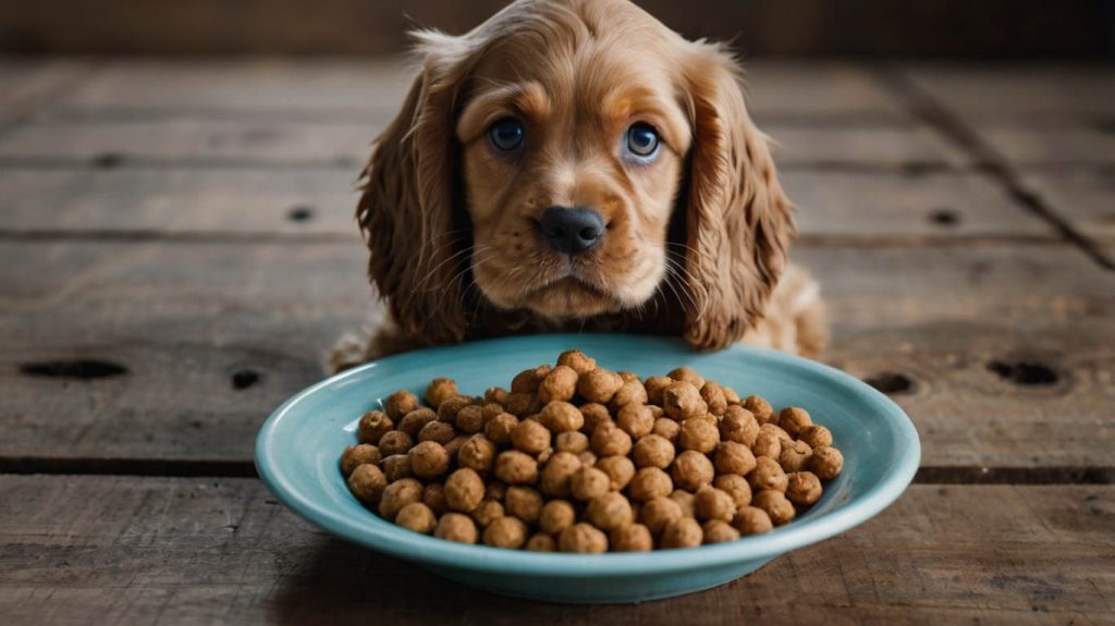 cocker spaniel puppy food amoun