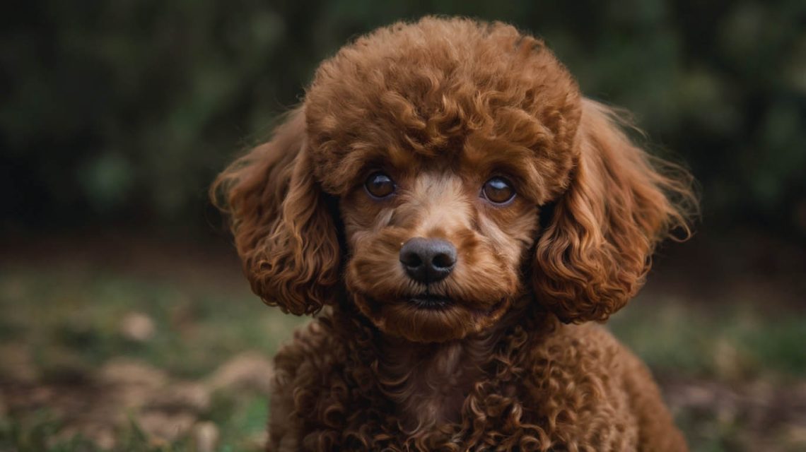 red tiny poodle