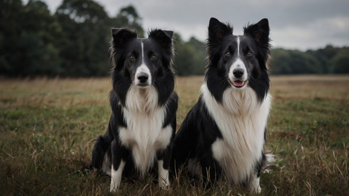 black and white collies