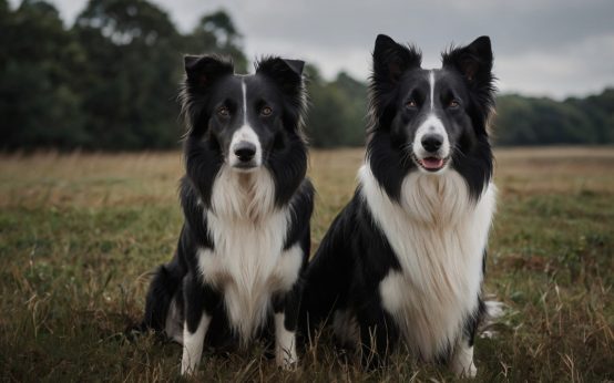 black and white collies