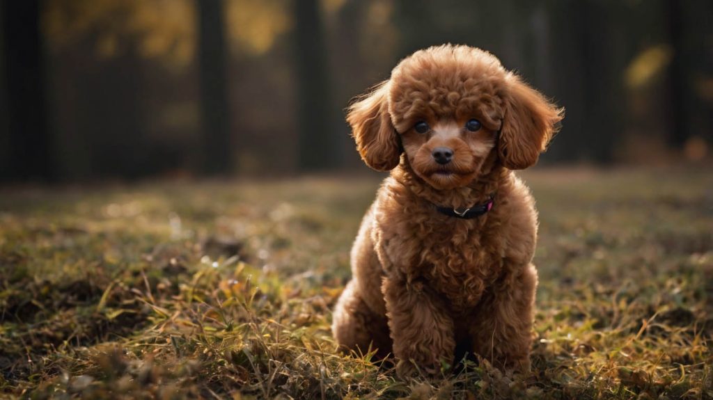 red tiny poodle