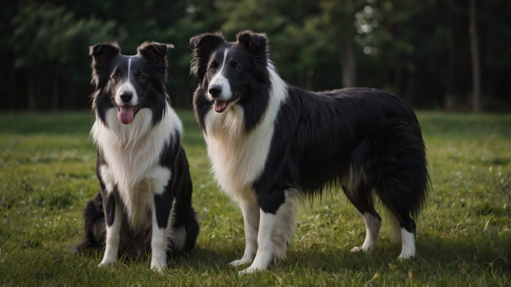 black and white collies