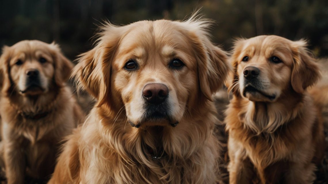 small golden retrievers