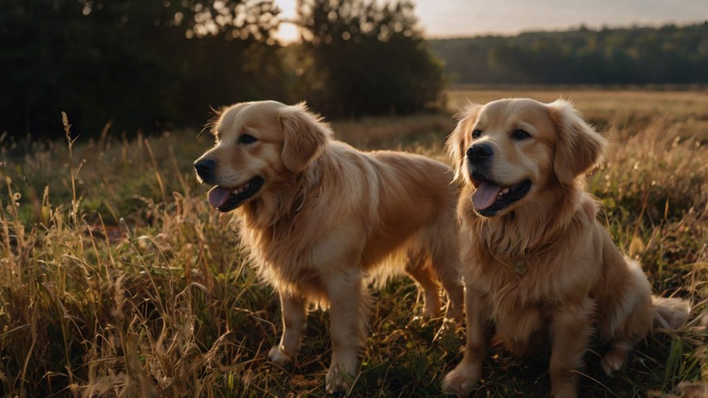 small golden retrievers