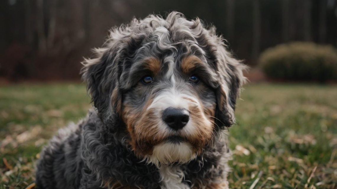 grey mini bernedoodle