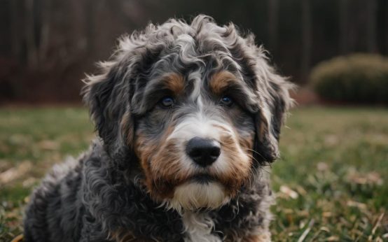 grey mini bernedoodle