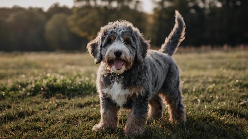 grey mini bernedoodle