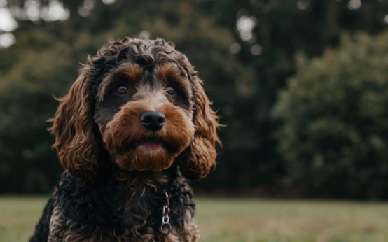 black and brown cockapoo